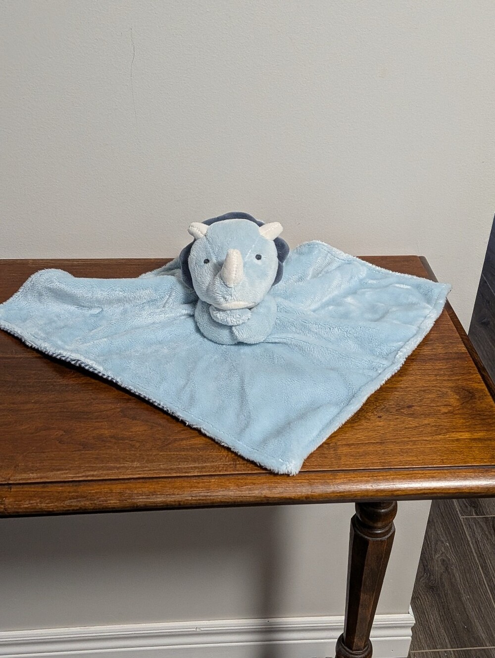 Carter's Lovey Dinosaur Blue Stripes Plush Baby Security Blanket
